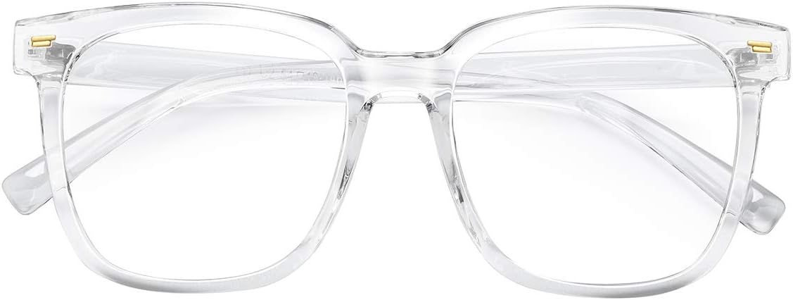 PANNER Oversized Square Blue Light Blocking Glasses for Women Men Anti Glare Reduce Eyestrain Computer Glasses