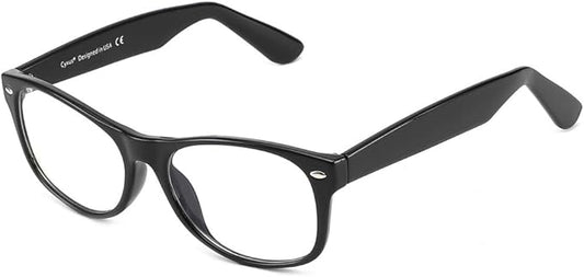 Cyxus Semi Rim Blue Light Glasses for Men Women TR90 Metal Frame UV Blocking Computer Glasses Clear Lens Square Eyewear