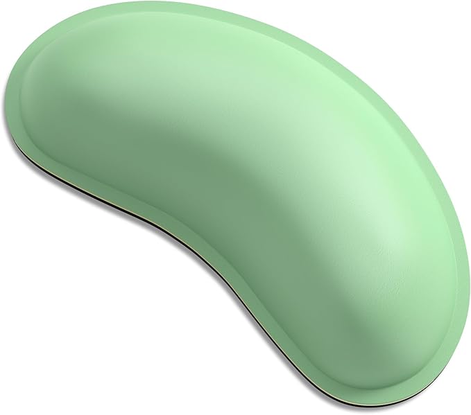 Dapesuom Mouse Wrist Rest, Ergonomic Memory Foam Mouse Wrist for Computer Desk Mats Support, PU Leather Hand Rest Pad Cushion for Gaming, Laptop, Men, Women, Pain Relief & Easy Typing, Mint Green