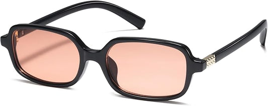 Retro Rectangle Blue Light Blocking Glasses for Women 90s Fake Eyeglasses Y2K Fashion Computer Glasses Tortoise Frame