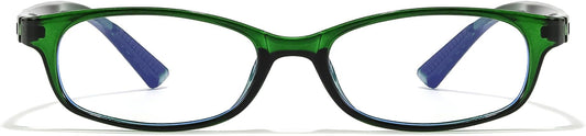 SODQW Office-Siren Blue Light Glasses for Women, Rectangle Frame, Y2K Small Eyewear, Anti Eyestrain Computer Glasses
