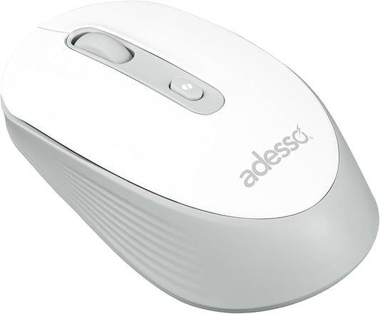 Adesso iMouse A30 Wireless Mouse with AI Copilot Button 2.4GHz USB Dongle 1200 DPI Left and Right Hand Design (White)