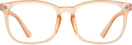 MAXJULI Blue Light Blocking Glasses,Computer Reading/Gaming/TV/Phones Glasses for Women Men(Matte Light Brown)