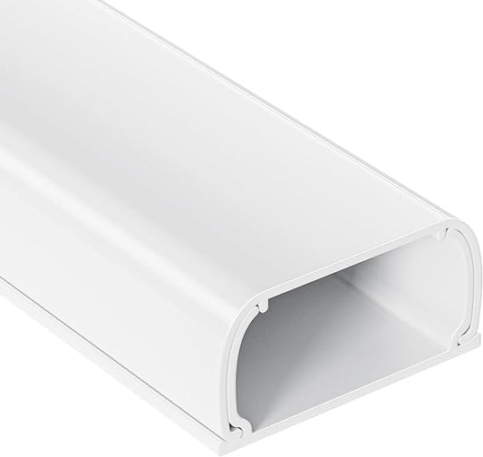 Large Cord Hider - 47in Wire Hiders for TV on Wall, Paintable Cable Hider, X-Large Cable Management Kit, Cord Hiding for Wall, W1.6in H0.8in White by Yecaye