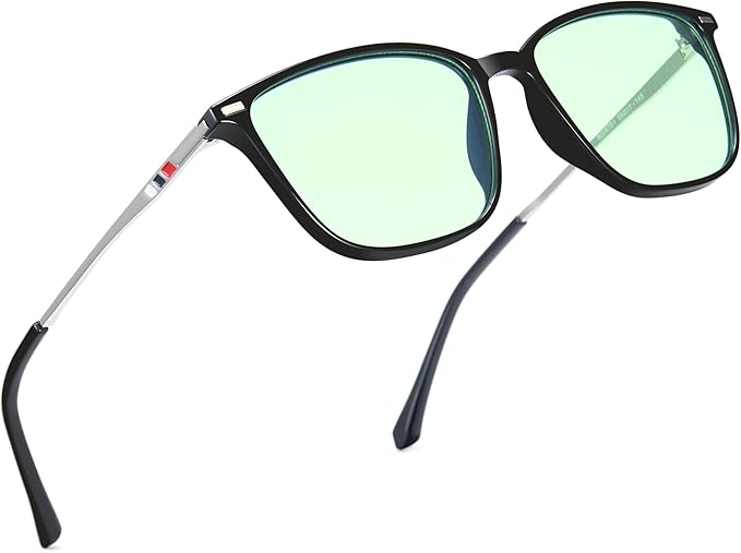Cyxus Blue Light Blocking Glasses Men Women Gaming Computer Rectangle TR90 frame Anti Eyestrain UV400 8208