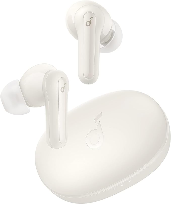 Soundcore by Anker Life P2 Mini True Wireless Earbuds, Bluetooth 5.2, 10mm Drivers for Big Bass, Custom EQ, 32H Playtime, Fast Charging, Comfortable, Tiny Size for Daily Use, Commute, Work (White)