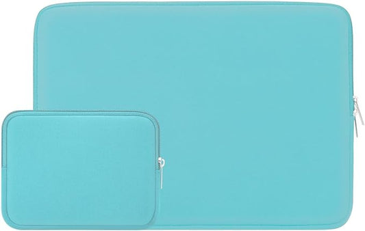RAINYEAR 15 Inch Laptop Sleeve 15" Protective Soft Case Cover Bag with Accessories Pouch, Compatible with 15.4" MacBook Pro/Air A3448 A3241 A2941 A3114 A1938 A1707 A1990 (Blue)