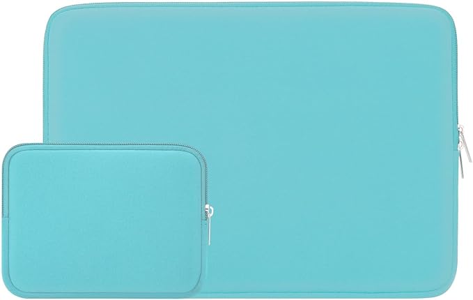 RAINYEAR 15.6 Inch Laptop Sleeve Protective Case Soft Carrying Zipper Bag Cover with Accessories Pouch, Compatible with 15.6" Notebook Computer Ultrabook Chromebook (Blue)