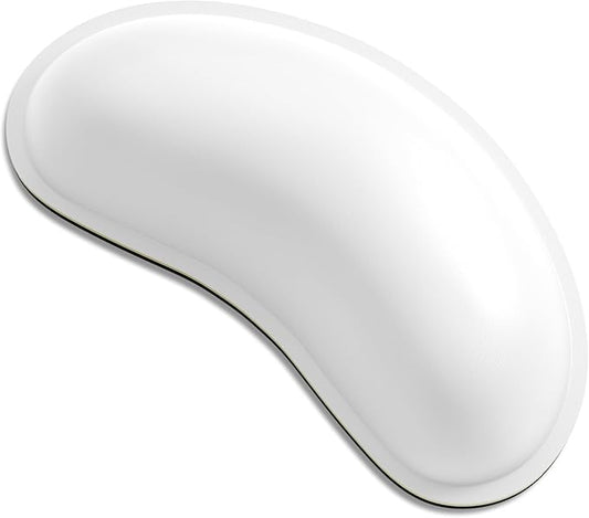 Dapesuom Mouse Wrist Rest, Ergonomic Memory Foam Mouse Wrist for Computer Desk Mats Support, PU Leather Hand Rest Pad Cushion for Gaming, Laptop, Men, Women, Pain Relief & Easy Typing, Ivory White