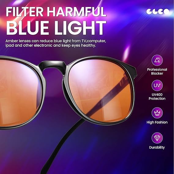 IBOANN Chic & Comfy Blue Light Glasses for Women - 3-Pack Round Frames, Screen-Ready Style with UV Protection Coating