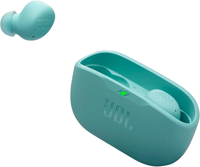 JBL Vibe Buds 2 - True Wireless Noise Cancelling Earbuds with JBL Pure Bass Sound & Smart Ambient Technology, 4mics for Crisp, Clear Calls, up to 40Hrs of Playback, IP54 Dust & Water Resistant (Blue)