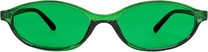 GUVIVI Retro Oval Sunglasses for Women Chic Cat Eye 90s Sunnies Lightweight Narrow Shades Trendy UV protection Sun Glasses