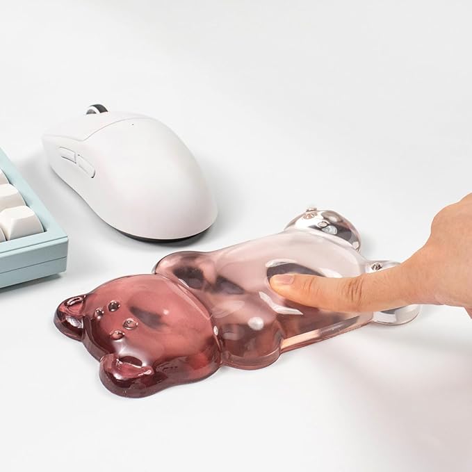 Brown Gel Mouse Wrist Rest –Cute Bear Mouse Wrist Rest, Ergonomic Mouse Support,Comfort & Support for Typing and Gaming