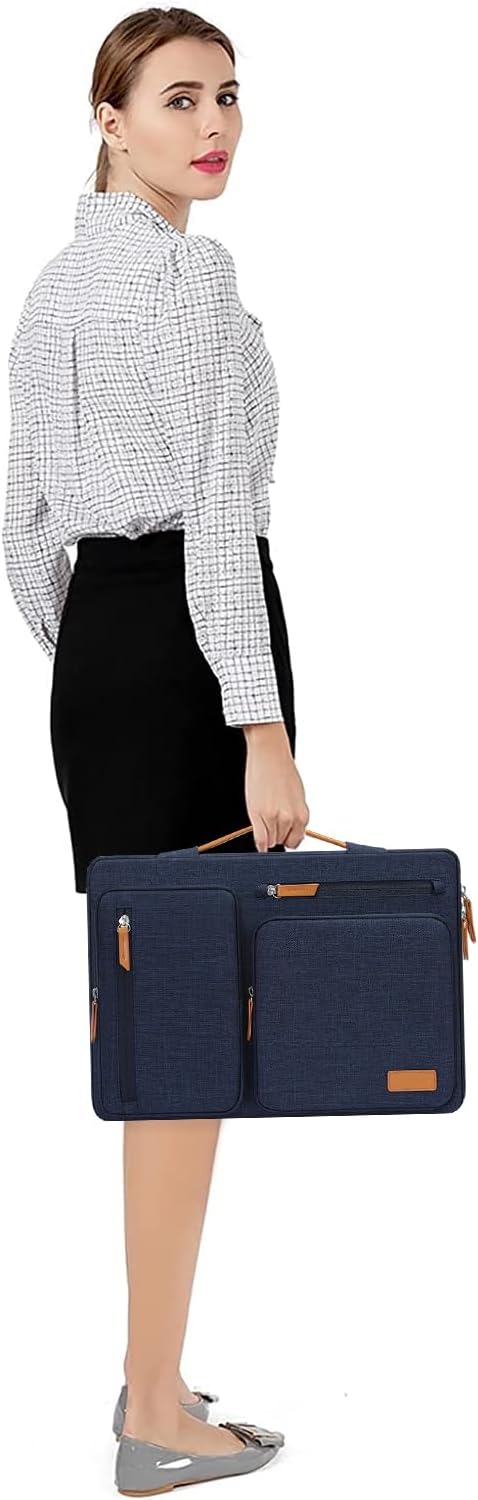 MOSISO 9-11 inch Tablet Sleeve Case for iPad A16 2025, iPad Air 11 inch M3 M2, iPad Pro 11 M4, iPad 10/9/8/7th, Galaxy Tab A9+/S9/S8/Plus 11, Side Open Carrying Bag with 4 Zipper Pockets, Navy Blue