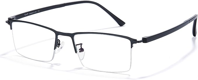 Cyxus Blue Light Blocking Glasses for Men Woman Semi Rim Computer Gaming Office Study Eyeglasses with UV Protection 8001