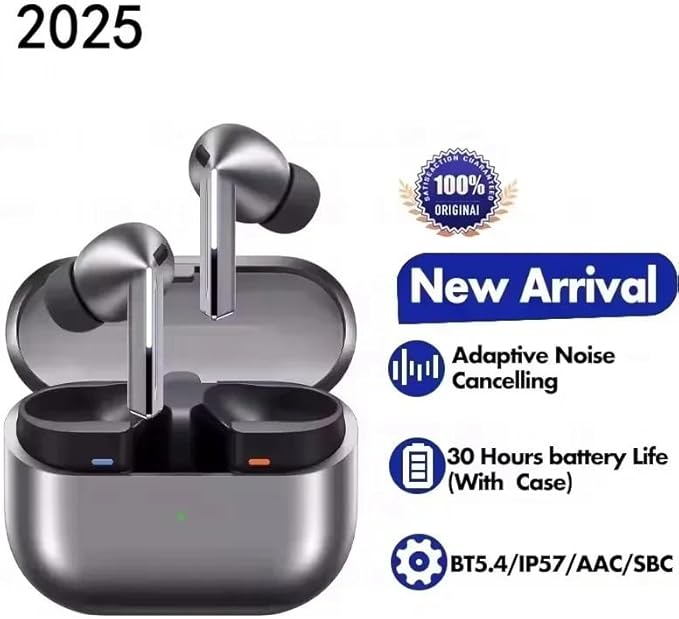 Buds3 Pro Wireless Earbuds, Hybrid ANC in-Ear Headphones, 25H Playtime, Hi-Fi Sound for Gym/Running(White)