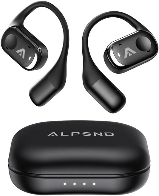Joy Open-Ear Headphones, Wireless Bluetooth 5.4 Earbuds, Over-Ear Around-Ear Earhook, Sports Fit for Running & Workouts, ENC Clear Calls, HD Sound, App EQ, 40H Battery, IPX4 Sweatproof, Black