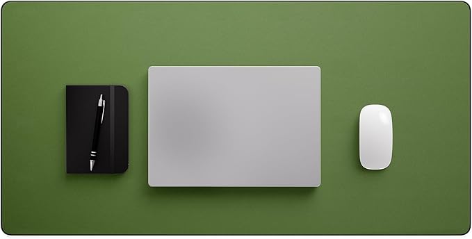 Jotsome Leather Desk Pad Mat, Non-Slip Desk Blotter Pad - Desk Protector for Office, Home, Laptop, and Desktop (Forest Green, 34" x 17")