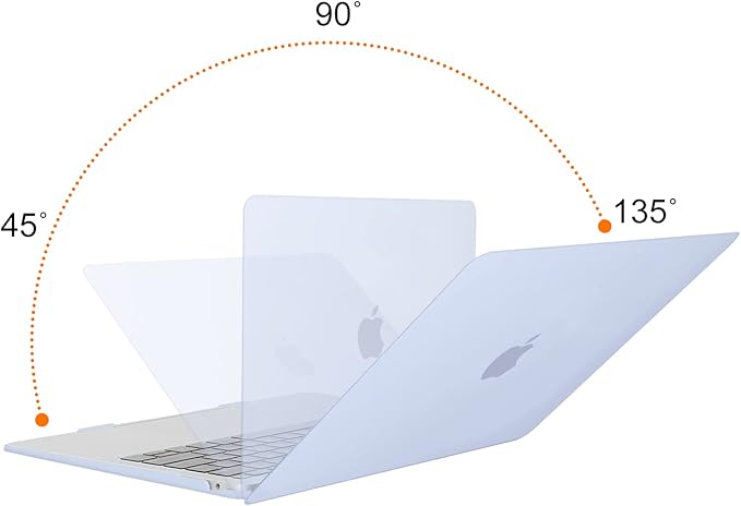 MOSISO Compatible with MacBook Air 13 inch Case M1 Chip 2021-2018 Release A2337 A2179 A1932, Plastic Hard Shell&Keyboard Cover&Screen Film&Storage Bag for MacBook Air 13.3 inch Case, Pastel Blue
