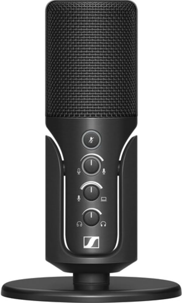 Sennheiser Profile USB Condenser Microphone with Desktop Stand Bundled with Microphone Boom Arm + Wind Screen Pop Filter + Microfiber Cleaning Cloth (4 Items)