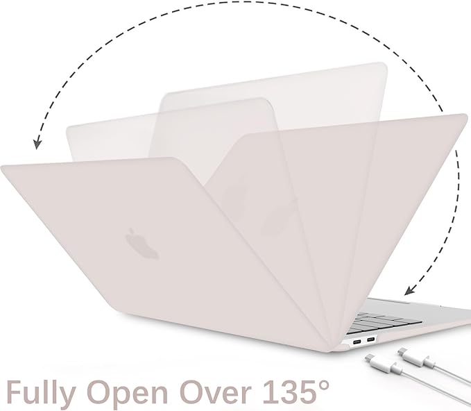 B BELK Compatible with MacBook Air 13 inch Case M1 2022 2021 2020 2019 2018 Release A2337 A2179 A1932, Matte Plastic Hard Shell for MacBook Air 13.3 inch Case+Keyboard Cover+Screen Protector,Rock Gray