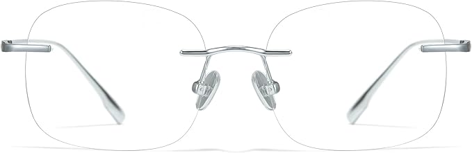 Cyxus Titanium 9.5g Blue Light Glasses for Men Frameless Rimless Glasses UV protection Eyeglasses