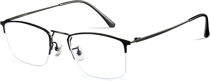 Cyxus Blue Light Blocking Glasses for Men Woman Semi Rim Computer Gaming Office Study Eyeglasses with UV Protection 8001