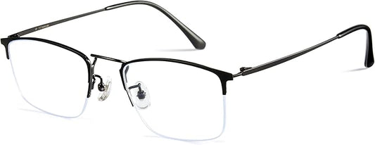 Cyxus Blue Light Blocking Glasses for Men Woman Semi Rim Computer Gaming Office Study Eyeglasses with UV Protection 8001