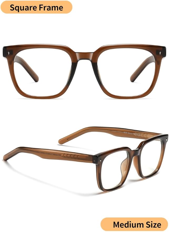 Overzied Square Blue Light Glasses for Woman Man Anti Glare Reduce Eyestrain for Gaming/Computer/Screen