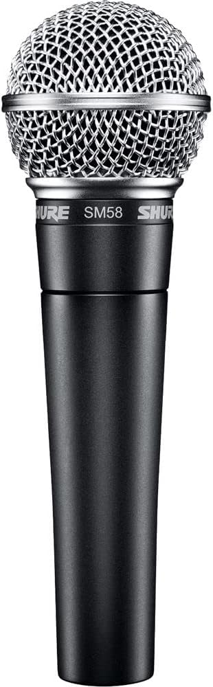 Shure SM58 Professional XLR Dynamic Vocal Microphone – Cardioid Mic for Live Performance, Studio Recording, Podcasting & Broadcasting (SM58-LC)