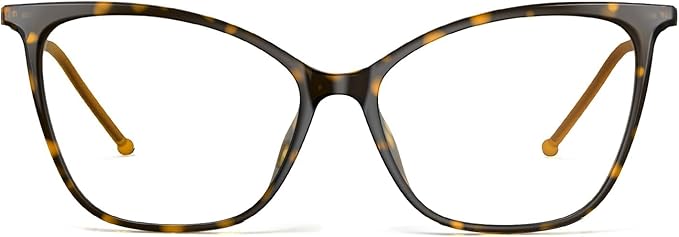 VISOONE Oversized Cat Eye Blue Light Blocking Glasses for Women Large Cute Lightweight Eyeglasses Metal Frame Calina
