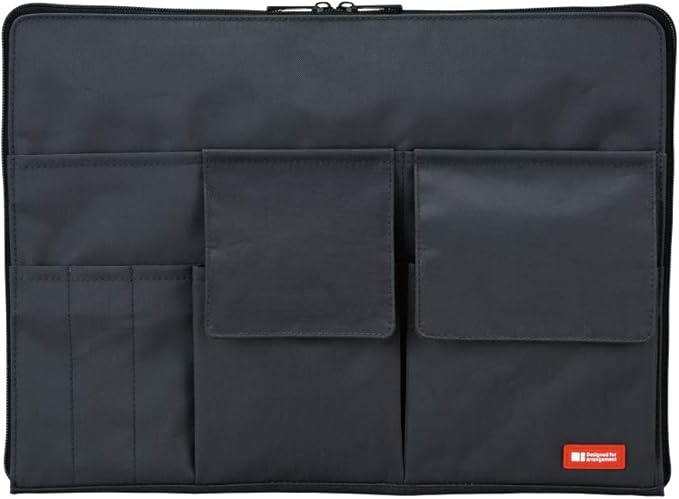 LIHITLAB Laptop Sleeve with Storage Pockets (Bag-in-Bag), 10 x 13.8 Inches, Black (A7554-24)