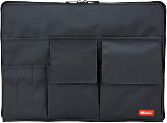 LIHITLAB Laptop Sleeve with Storage Pockets (Bag-in-Bag), 10 x 13.8 Inches, Black (A7554-24)