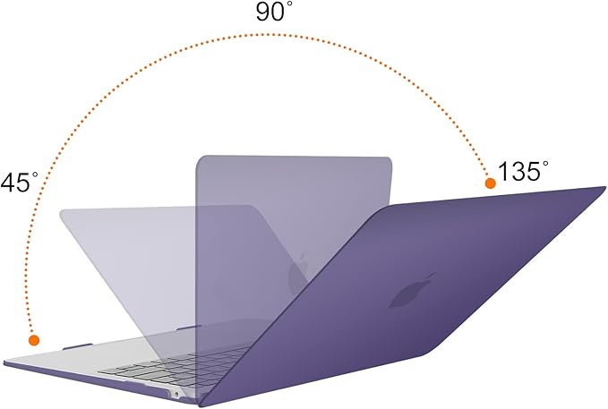 MOSISO Compatible with MacBook Air 13 inch Case M1 Chip 2021-2018 Release A2337 A2179 A1932, Plastic Hard Shell&Keyboard Cover&Screen Film&Storage Bag for MacBook Air 13.3 inch Case, Imperial Purple
