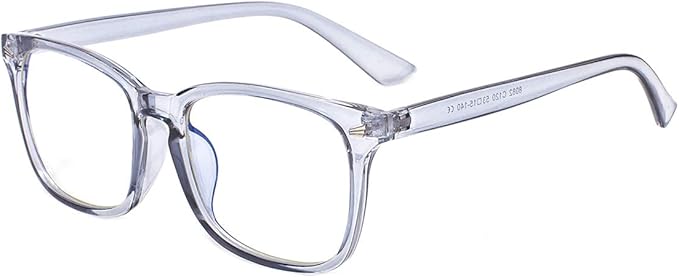 MAXJULI Blue Light Blocking Glasses,Computer Reading/Gaming/TV/Phones Glasses for Women Men(Transparent Blue)