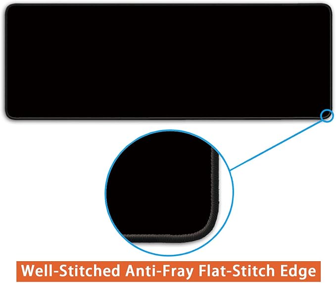 Large Mouse Pad, Non-Slip Desk Blotter, Office Desk Mat, Desk Pad Protector, Laptop Desk Pad, Desk Writing Pad for Office and Home, Black, 31x12 inch