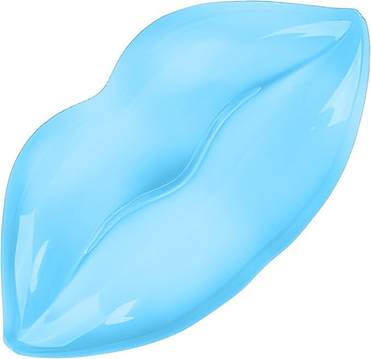 Gel Wrist Rest for Keyboard and Mouse Transparent Blue Lip Elbow Pad Cushion Ergonomic Cute Clear Cool Mouse Wrist Pad Silicone Non-Slip Support for Computer Gaming Home Office Women Girl Hand Pillow