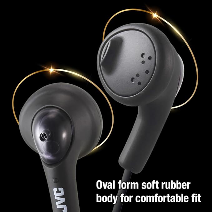 JVC HAF160B Gumy Ear Bud Headphone Black