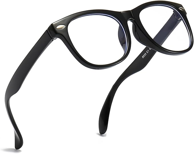 FANNYGO 1 Pack kids Blue Light Blocking Glasses For Girls And Boys Computer Blue Light Blocking Glasses For Age 3-11 (Black)