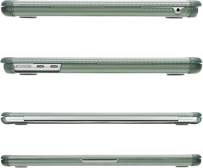 MOSISO Compatible with MacBook Air 13 inch Case M5 2026 M4 2025 M3 M2 2024-2022 A3449 A3240 A3113 A2681,3 in 1 Kit Crack-Resistant Heavy Duty Protective Plastic Hard Case with TPU Bumper,Emerald Green