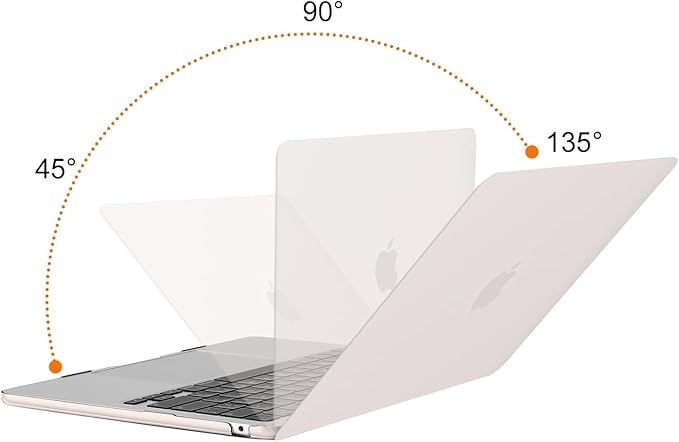 MOSISO Compatible with MacBook Air 13 inch Case M5 2026 M4 2025 M3 M2 2024-2022 A3449 A3240 A3113 A2681, Hard Shell&Keyboard Cover&Screen Film&Type C for MacBook Air 13.6 inch Case, Stone Gray