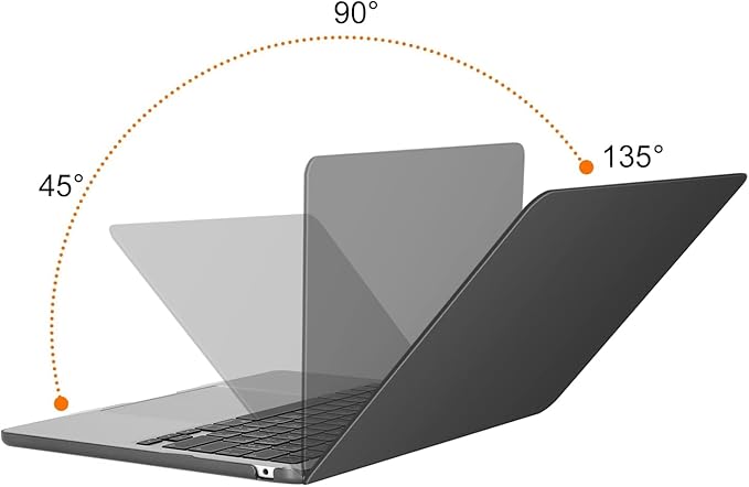 MOSISO Compatible with MacBook Air 13 inch Case M5 2026 M4 2025 M3 M2 2024-2022 A3449 A3240 A3113 A2681, Hard Shell&Keyboard Cover&Screen Film&Type C for MacBook Air 13.6 inch Case, Slate Gray