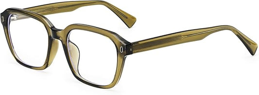 Dollger Blue Light Glasses Men Rectangle Vintage Anti BlueLight Blocking Glare Cute Trendy Computer Gaming UV Eyeglasses
