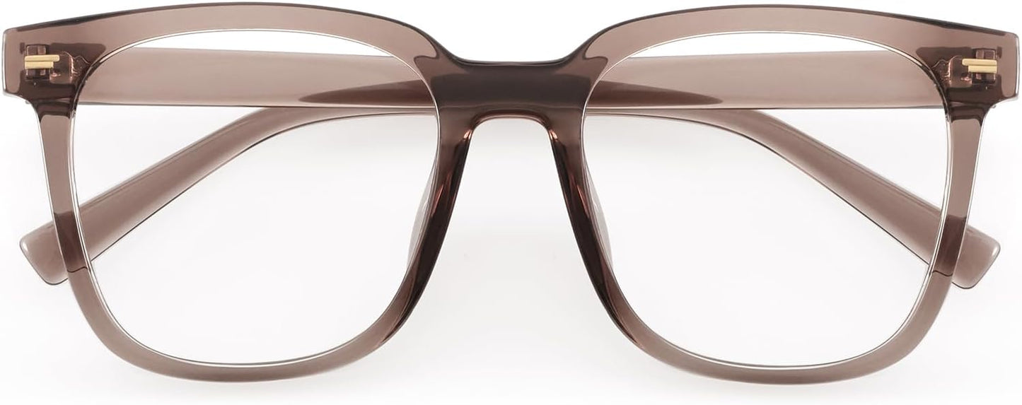 PANNER Oversized Square Blue Light Blocking Glasses for Women Men Anti Glare Reduce Eyestrain Computer Glasses