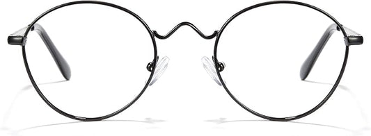 Cyxus Blue Light Glasses for Men and Women, Round Metal Frame Computer Eyeglasses for Office, Gaming, Reading 8090