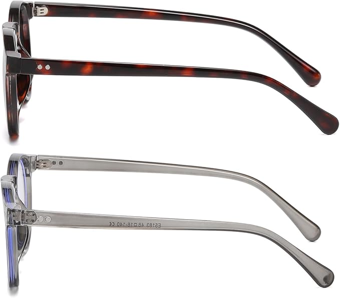 JOVAKIT Round Blue Light Glasses for Women Men Fashion Retro 90s Small Frame Computer Eyeglasses Anti Eyestrain
