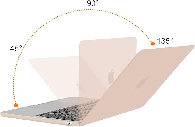 MOSISO Compatible with MacBook Air 13 inch Case M5 2026 M4 2025 M3 M2 2024-2022 A3449 A3240 A3113 A2681, Hard Shell&Keyboard Cover&Screen Film&Type C for MacBook Air 13.6 inch Case, Camel