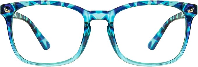 MAXJULI Blue Light Blocking Glasses,Computer Reading/Gaming/TV/Phones Glasses for Women Men(Blue Tortoise)