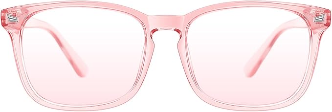TIJN Blue Light Blocking Glasses for Women Men Square Frame Nerd Eyeglasses Anti Blue Ray Computer Screen Glasses