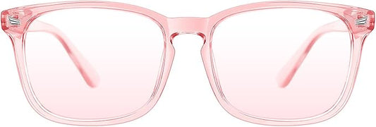 TIJN Blue Light Blocking Glasses for Women Men Square Frame Nerd Eyeglasses Anti Blue Ray Computer Screen Glasses